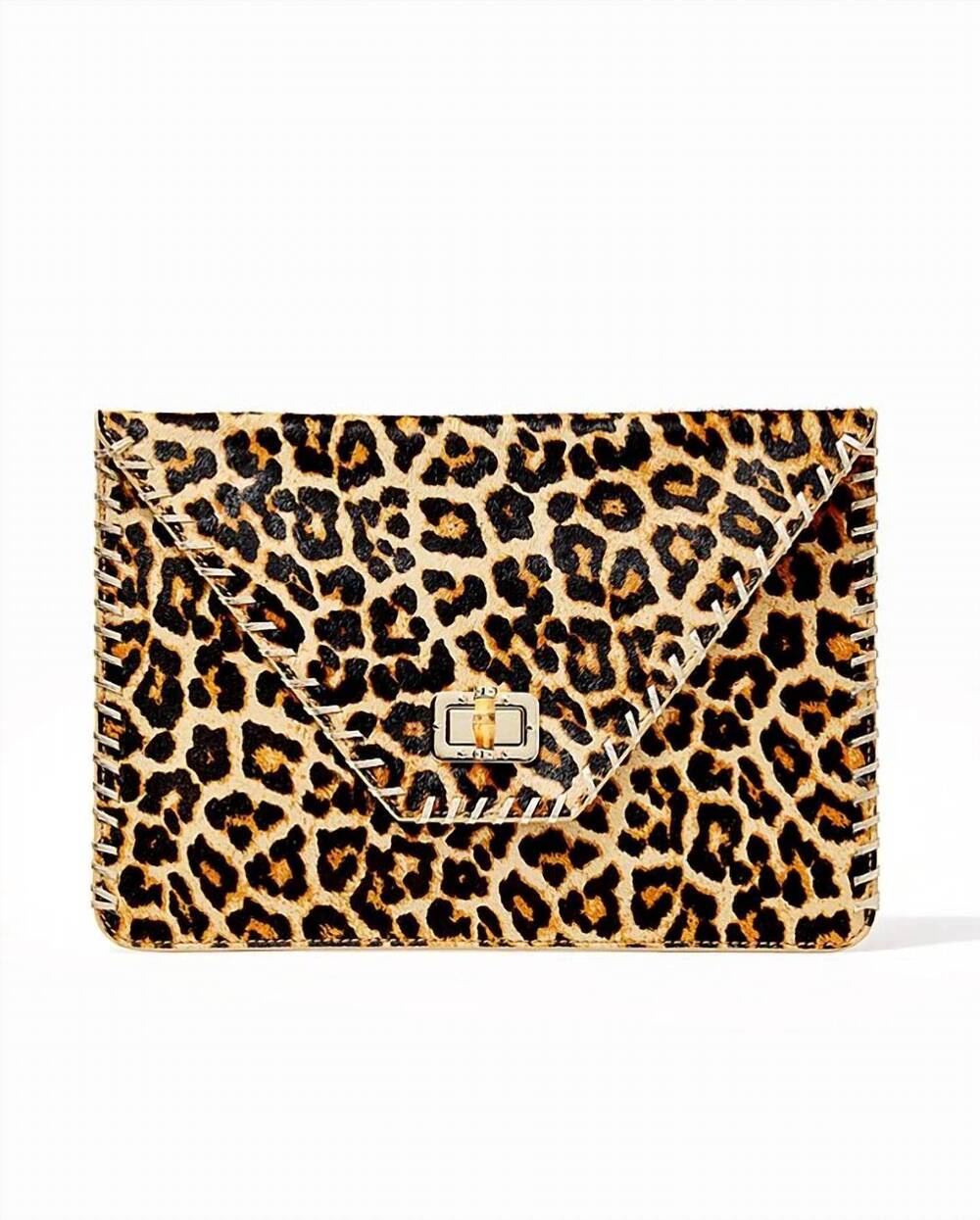NEW LILLY PULITZER women's celina clutch bag in leopard